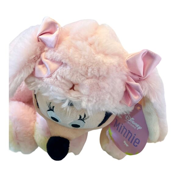 Disney Store Minnie Mouse Easter Bunny Rabbit Costume 17" Plush Stuffed Animal - Picture 6 of 9